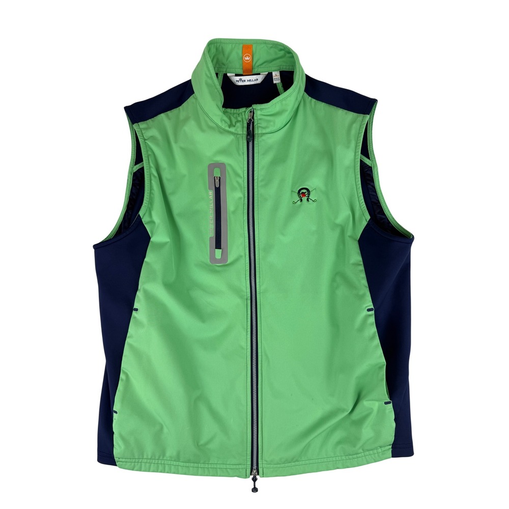 Peter Millar Hyperlight Fuse Vest Mens Large Hybrid Golf MS21EZ51A CC Logo